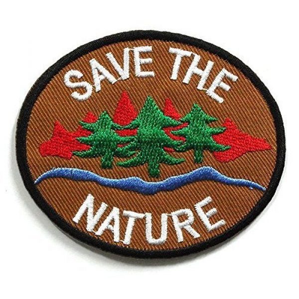Asian 108 Markets Airsoft Morale Patch 3 Peace002 - Save The Nature Patch - Peace Sign Patch - Logo Patches - Applique Embroidered patches - Iron on Patches - Backpack Patches - Peace Patch Size 8 X 7 Cm.