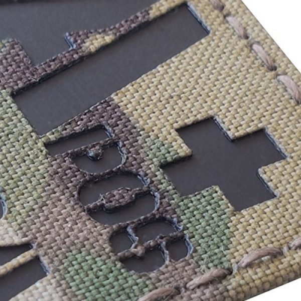 Tactical Freaky Airsoft Morale Patch 5 Multicam Infrared IR APOS NKDA A+ Blood Type 2x2 Tactical Morale Hook&Loop Patch