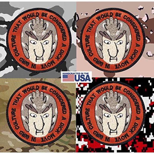 Tactical Patch Works Airsoft Morale Patch 4 Multi Option Bird Person Considered A Dick Move Rick & Morty Inspired Art Patch