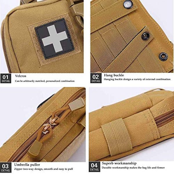 VIIDOO Tactical Pouch 5 Molle Ifak Pouch Rip Away + Tactical Pistol Gun Holster