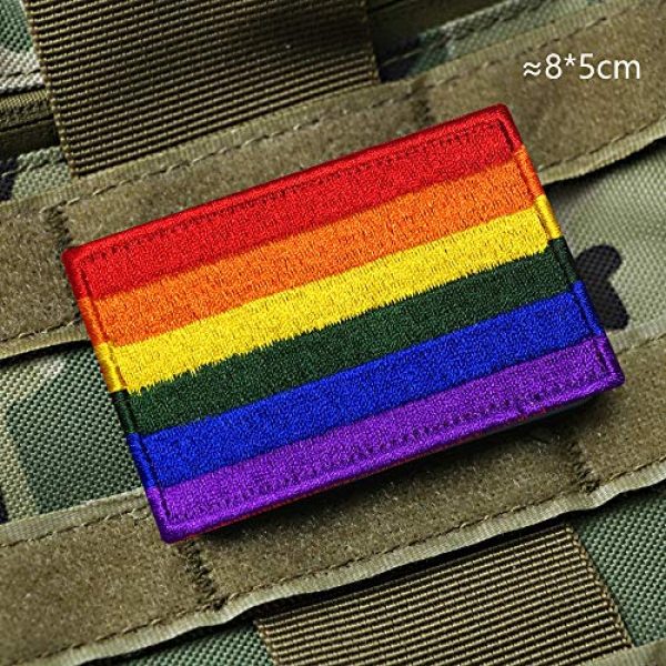 Morton Home Airsoft Morale Patch 4 Morton Home-Pride Rainbow Flag Patch Right Embroidered Morale Emblem with Hook and Loop