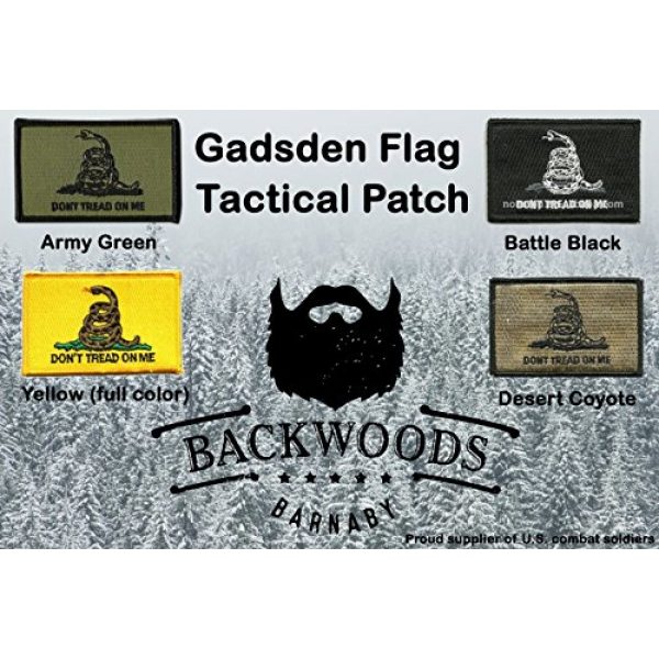 Backwoods Barnaby Airsoft Morale Patch 2 Backwoods Barnaby Gadsden Flag Don't Tread on Me Morale Patch