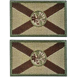NLM Airsoft Morale Patch 1 2 Pieces Florida Flag Patches Florida State Flag Patch Hook & Loop Tactical Military Embroidered Morale Florida Patch Set for Military Uniform Tactical Gears Bag Jacket Jeans Team Backpack Hat
