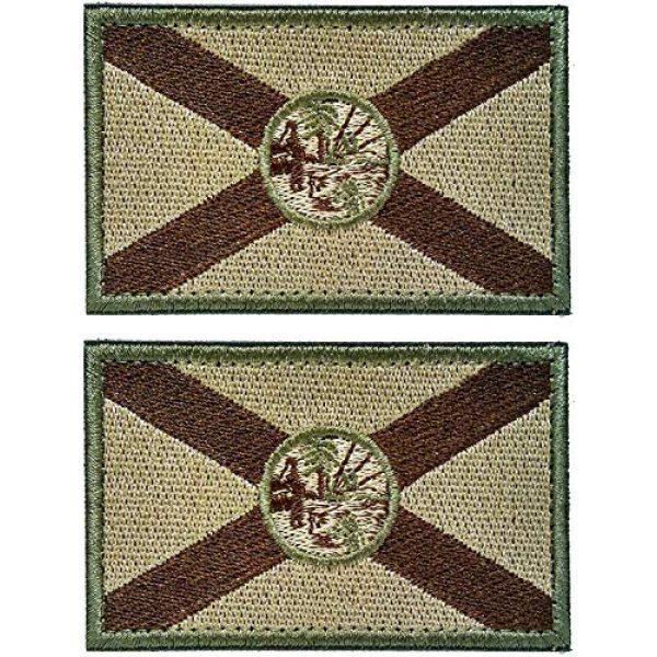NLM Airsoft Morale Patch 1 2 Pieces Florida Flag Patches Florida State Flag Patch Hook & Loop Tactical Military Embroidered Morale Florida Patch Set for Military Uniform Tactical Gears Bag Jacket Jeans Team Backpack Hat