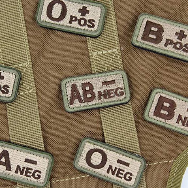 EJG Airsoft Morale Patch 4 EJG 2-Piece Tactical Blood Type Velcro Patch, Various Styles in Embroidery & PVC, O+ O- Positive Negative, 2"x1" Military Medic Navy Army Morale Patch for Tactical Gear Battle Uniform (Style 03)