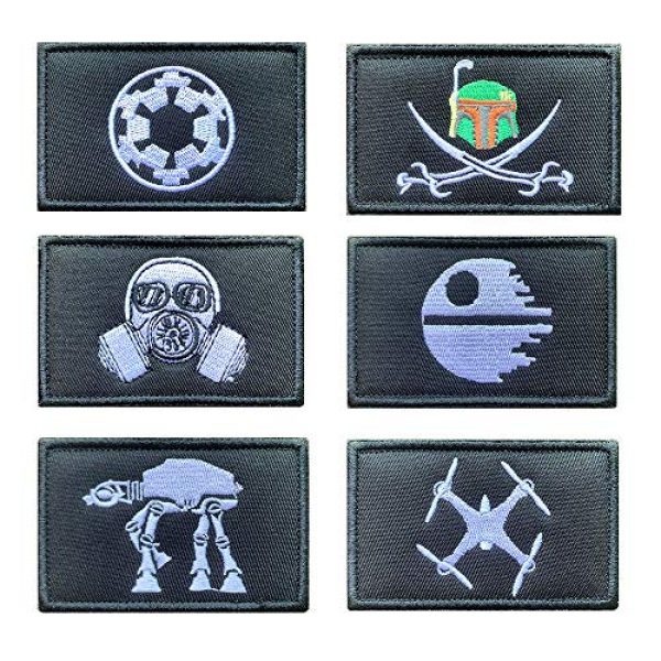 Antrix Airsoft Morale Patch 1 Antrix 6 Pieces Movie Film Galactic Empire UFO Embroidered Tactical Funny Emblem Badge Tags Patches for Kids Boys