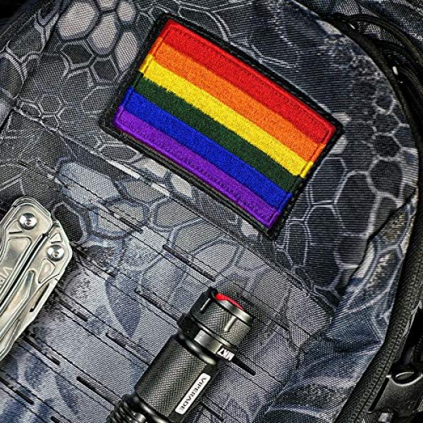 Morton Home Airsoft Morale Patch 2 Morton Home-Pride Rainbow Flag Patch Right Embroidered Morale Emblem with Hook and Loop