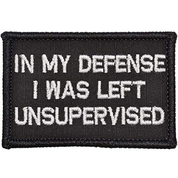 Ansellf Airsoft Morale Patch 1 in My Defense I was Left Unsupervised Patch,Tactical Military Army Gear,Tactical Combat Bagde Military Hook Embroidered Patch Set Hook/Loop Backing