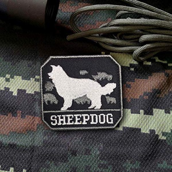 Morton Home Airsoft Morale Patch 6 Morton Home "Sheepdog" Hook and Loop Patch Tactical Morale Military Combat Armband Clothing Badge for Jackets Jeans Hat Cap (SWAT)
