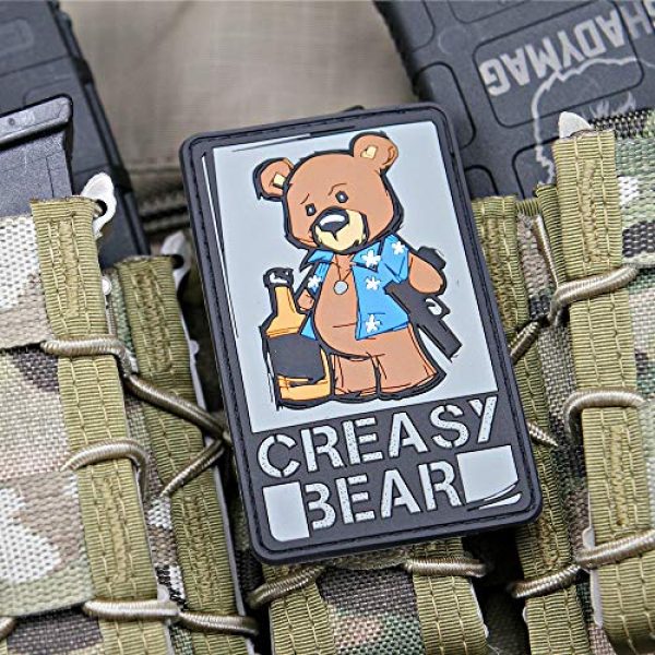 Violent Little Machine Shop Airsoft Morale Patch 5 Creasy Bear Morale Patch by Violent Little Machine Shop (Color)