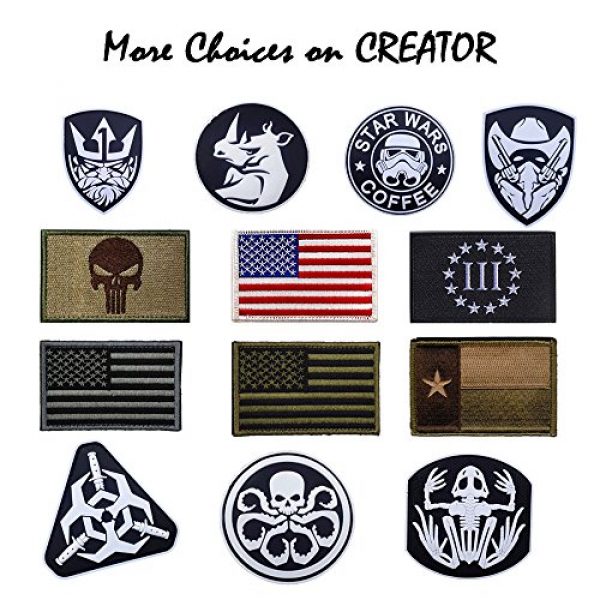 CREATOR Airsoft Morale Patch 6 CREATOR Tactical USA Flag Patch American Flag US United States of America Military Uniform Emblem Patches