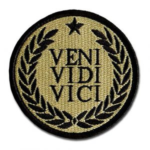BASTION Airsoft Morale Patch 1 BASTION Morale Patches (Veni Vidi Vici, ACU) | 3D Embroidered Patches with Hook & Loop Fastener Backing | Well-Made Clean Stitching | Military Patches Ideal for Tactical Bag, Hats & Vest