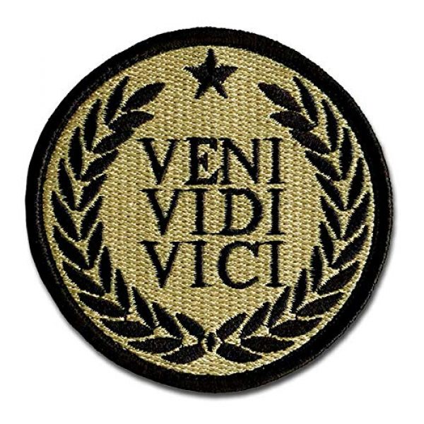 BASTION Airsoft Morale Patch 1 BASTION Morale Patches (Veni Vidi Vici, ACU) | 3D Embroidered Patches with Hook & Loop Fastener Backing | Well-Made Clean Stitching | Military Patches Ideal for Tactical Bag, Hats & Vest