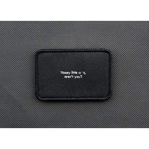 BritKitUSA Airsoft Morale Patch 1 BritKitUSA Nosey Little Wotsit aren't You Woven Morale Patch Hook Backing