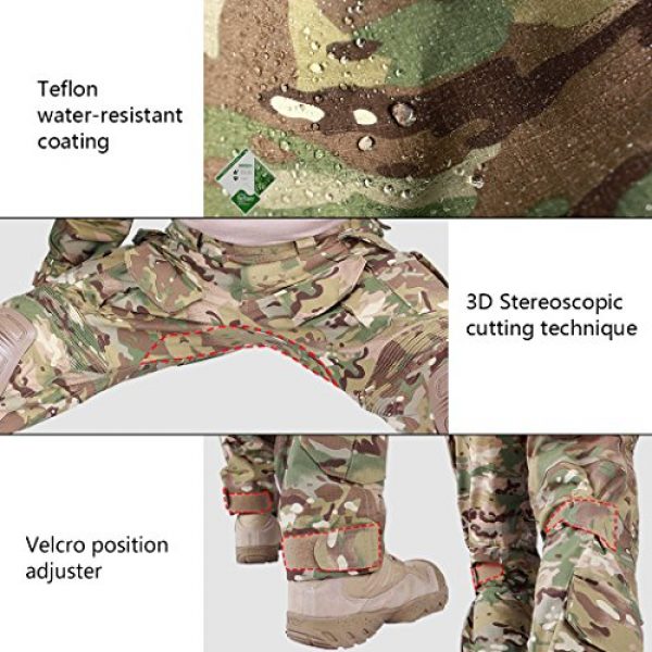 IDOGEAR SPORTS Tactical Pant 5 IDOGEAR G3 Combat Pants with Knee Pads Multicam Black Airsoft Hunting Army Military Camouflage Clothing