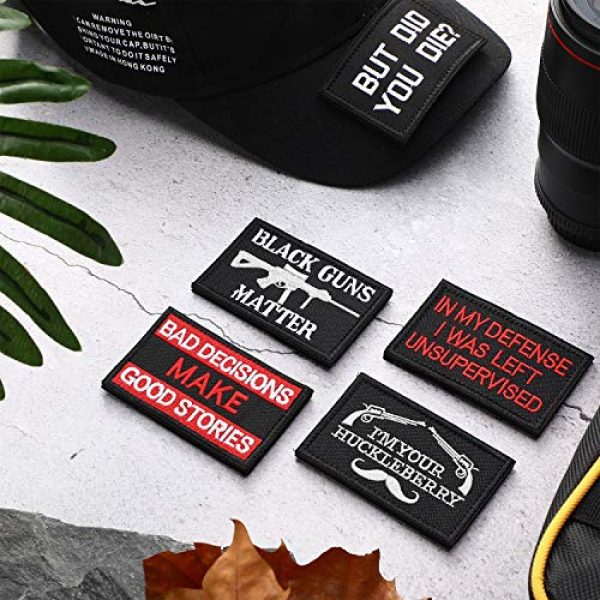 WILLBOND Airsoft Morale Patch 6 25 Pieces Tactical Embroidery Patch Tactical Appliques Military Embroidery Patches for Clothes Caps Hats Bags Backpack Military Cosplay DIY Crafts