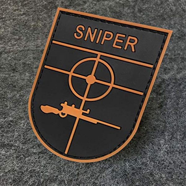 Morton Home Airsoft Morale Patch 3 Morton Home Glow in The Dark 3D PVC Sniper Scope Crosshair SWAT Black Ops Tactical Morale Badge Rubber Patch (Yellow)