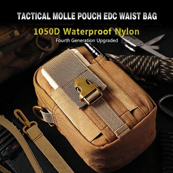 ANTARCTICA Tactical Pouch 3 ANTARCTICA 1050D Tactical Molle EDC Pouch Waist Bag Cell Phone Holster Holder Outdoor Hip Waist Belt Bag Wallet Purse