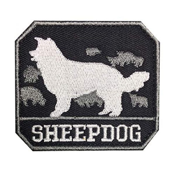 Morton Home Airsoft Morale Patch 1 Morton Home "Sheepdog" Hook and Loop Patch Tactical Morale Military Combat Armband Clothing Badge for Jackets Jeans Hat Cap (SWAT)