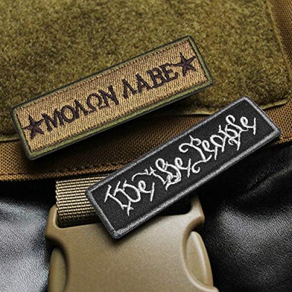 Morton Home Airsoft Morale Patch 3 Morton Home Great Value Tactical Morale Patch Full Embroidery Military Patches Set for Caps,Bags,Backpacks,Tactical Vests,Military Uniforms Etc. (Molon Labe)
