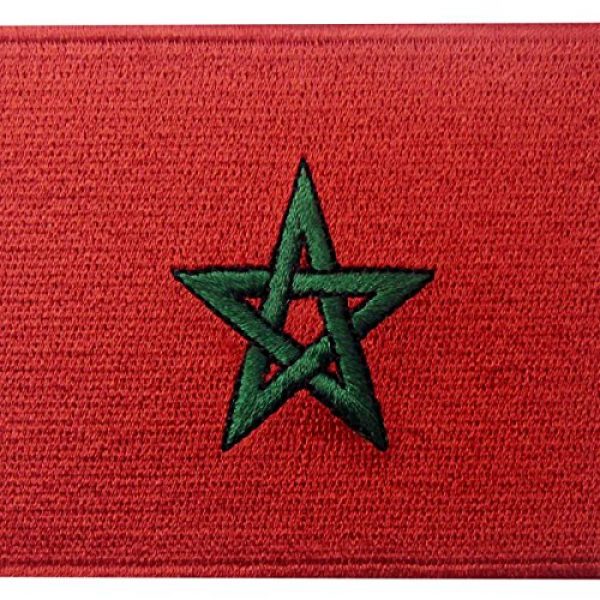 EmbTao Airsoft Morale Patch 2 Morocco Flag Embroidered Patch Moroccan Iron On Sew On National Emblem