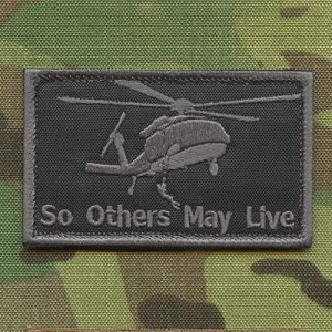 LEGEEON Airsoft Morale Patch 1 LEGEEON So Others May Live 2x3.25 Jolly Green Feet CSAR Squadron Rescue Morale Tactical Fastener Patch