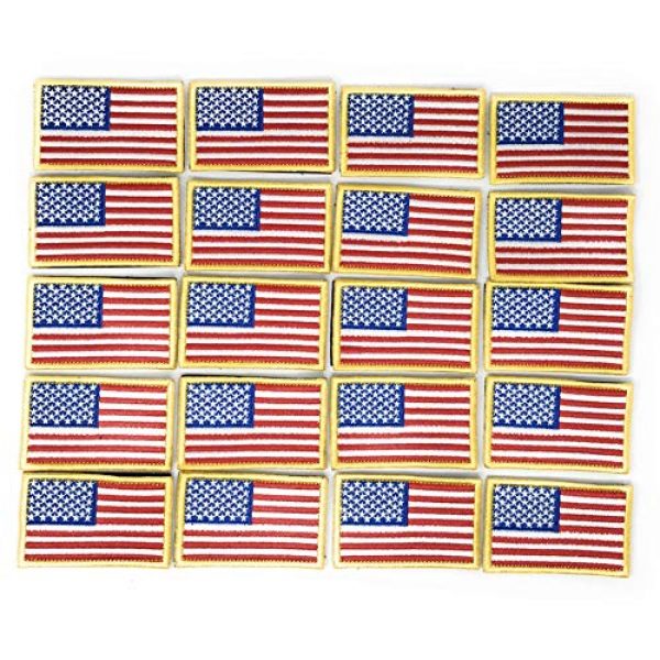 Sea View Treasures Airsoft Morale Patch 1 20 Bulk US American Flag Morale Patches (with Hook and Loop Tape for Fastening to Gear)