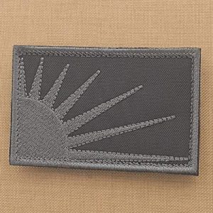 LEGEEON Airsoft Morale Patch 1 LEGEEON Blackout Irish Ireland Sunburst an Gal Gr©ine 2x3.25 Subdued Morale Tactical Military Fastener Patch