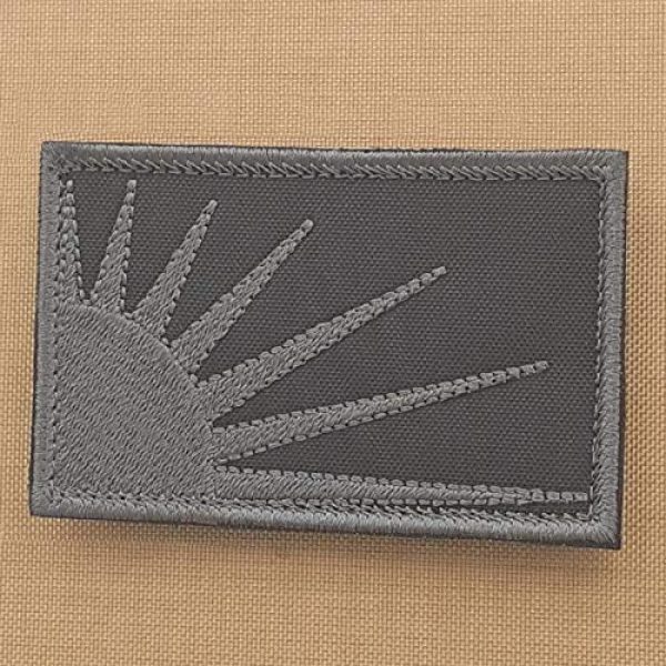 LEGEEON Airsoft Morale Patch 1 LEGEEON Blackout Irish Ireland Sunburst an Gal Gr©ine 2x3.25 Subdued Morale Tactical Military Fastener Patch