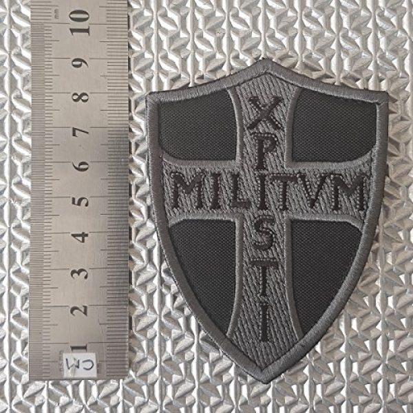 LEGEEON Airsoft Morale Patch 4 LEGEEON ACU Subdued Knights Templar Chi Rho Xpisti Militvm Soldiers of Christ Crusader Cross Tactical Morale Hook&Loop Patch