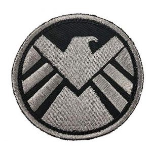 Tactical Embroidery Patch Airsoft Morale Patch 1 Marvel Shield Super Hero S.H.I.E.L.D. Marvel Avengers Logo Tactical Embroider Hook & Loop Morale Patch Military Patch for Clothing Accessory Backpack Armband