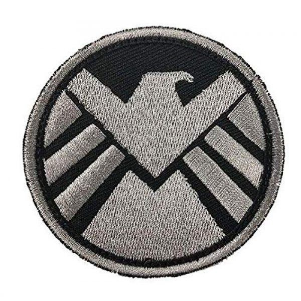 Tactical Embroidery Patch Airsoft Morale Patch 1 Marvel Shield Super Hero S.H.I.E.L.D. Marvel Avengers Logo Tactical Embroider Hook & Loop Morale Patch Military Patch for Clothing Accessory Backpack Armband