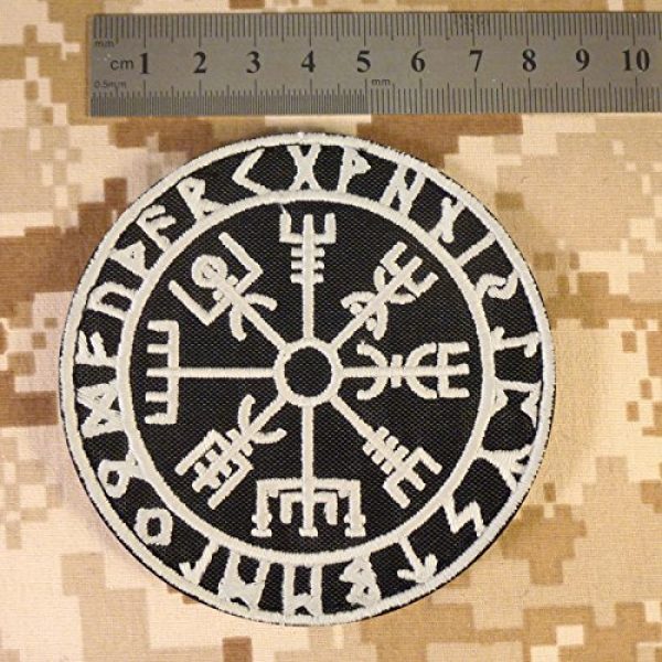 LEGEEON Airsoft Morale Patch 6 LEGEEON Glow Dark Vegvisir Viking Compass Norse Rune Morale Tactical Touch Fastener Patch