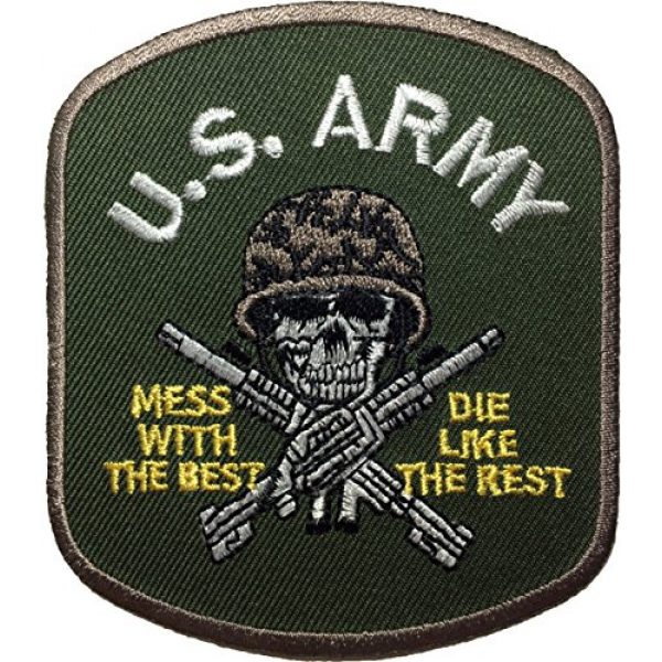 Namo Shop Airsoft Morale Patch 1 TAB US ARMY size 8 cm X 9 cm. Logo Jacket Vest shirt hat blanket backpack T shirt Patches Embroidered Appliques Symbol Badge Cloth Sign Costume Gift