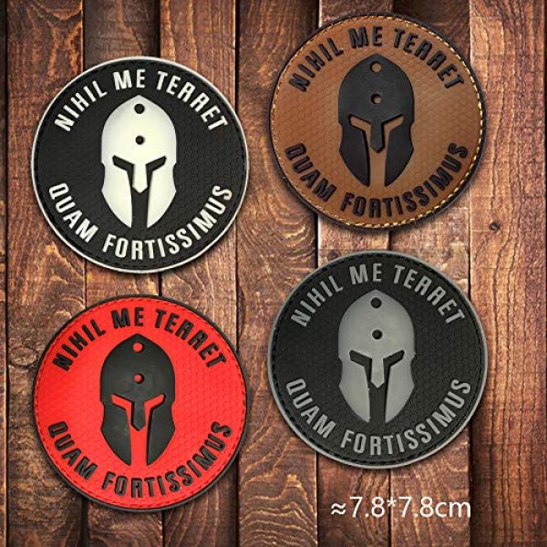 Morton Home Airsoft Morale Patch 3 Morton Home Nihil ME Terret PVC Patch 3D Rubber Patches Spartan Army Military Hook Back Morale Patches Tactical Emblem Applique Combat Badge (Yellow)