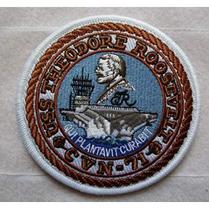 Embroidered Patch Airsoft Morale Patch 1 USS Theodore Roosevelt CVN-71 3D Tactical Patch Military Embroidered Morale Tags Badge Embroidered Patch DIY Applique Shoulder Patch Embroidery Gift Patch