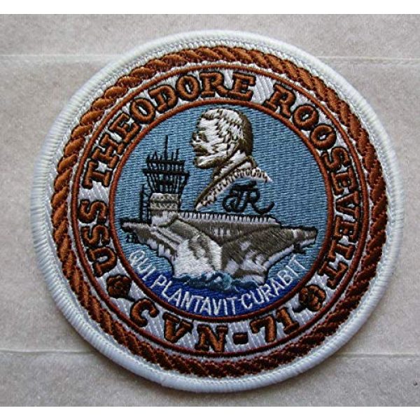 Embroidered Patch Airsoft Morale Patch 1 USS Theodore Roosevelt CVN-71 3D Tactical Patch Military Embroidered Morale Tags Badge Embroidered Patch DIY Applique Shoulder Patch Embroidery Gift Patch