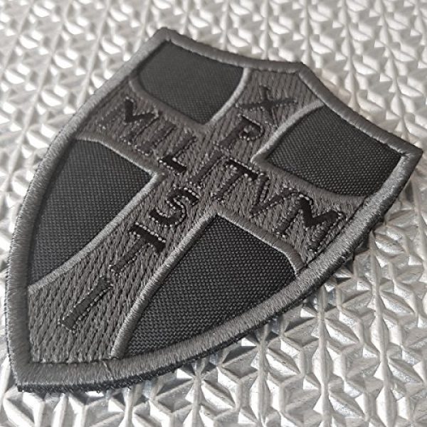 LEGEEON Airsoft Morale Patch 2 LEGEEON ACU Subdued Knights Templar Chi Rho Xpisti Militvm Soldiers of Christ Crusader Cross Tactical Morale Hook&Loop Patch