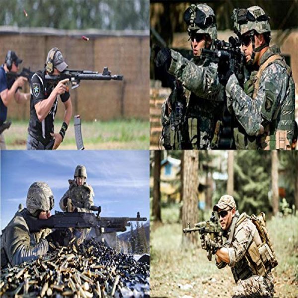 ATBP Tactical Pouch 5 ATBP Large Tactical Molle Drawstring Dump Pouch Rifles Magazine Utility Tool Belt Fanny Hip Holster Water Bottle Holder Waist Bag Pack (Black,Double for Rifle)