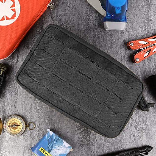 AMYIPO Tactical Pouch 7 AMYIPO Equipment Multi-Purpose Tactical Molle Admin Pouch EDC Utility Tools Bag Utility Pouches Molle Attachment Military Modular Attachment Small Pouch