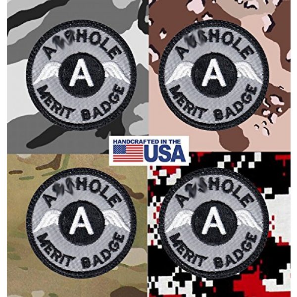 Tactical Patch Works Airsoft Morale Patch 4 A-hole Merit Badge Patch