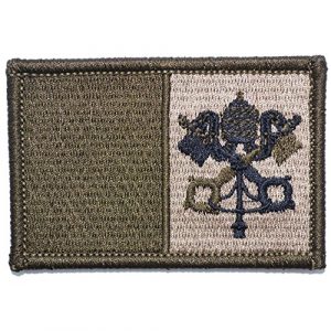 Tactical Gear Junkie Airsoft Morale Patch 1 Vatican Flag - 2x3 Patch - Coyote Brown