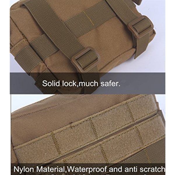 Generic Tactical Pouch 6 Tactical Molle Pouches Compact EDC Multi-Purpose Water-Resistant Utility Gadget Gear Tool Pouch Outdoor Commuter Bag Military Carry Accessory Bag Belt Hanging Waist Pack Purse