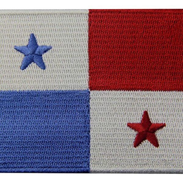 EmbTao Airsoft Morale Patch 2 Panama Flag Embroidered Emblem Panamanian Iron On Sew On National Patch