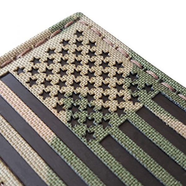 Tactical Freaky Airsoft Morale Patch 2 Multicam Infrared IR USA American Flag 3.5x2 IFF Tactical Morale Hook&Loop Patch