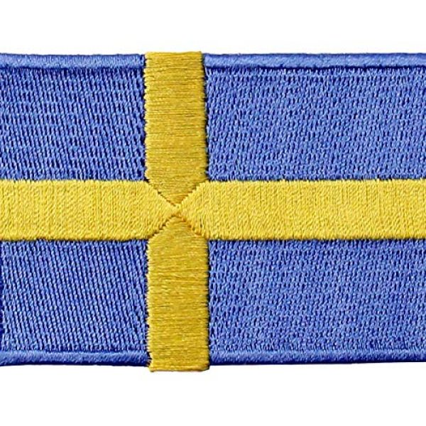 EmbTao Airsoft Morale Patch 2 Sweden Flag Patch Embroidered Swedish Applique Iron On Sew On National Emblem