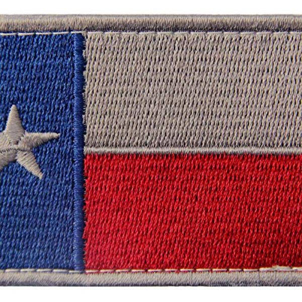 Rocking Planet Airsoft Morale Patch 2 Tactical Texas Flag Patch Embroidered Morale Applique Fastener Hook & Loop Emblem