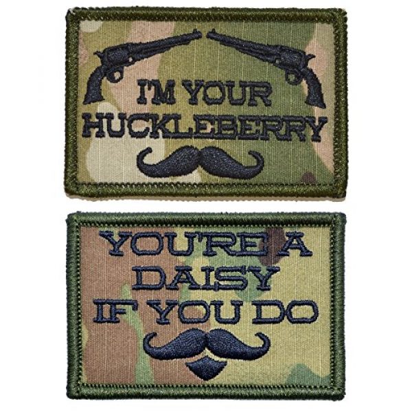 Tactical Gear Junkie Airsoft Morale Patch 1 Tombstone Doc Holiday Quotes Two Patch Set - 2x3 Patches (Multicam)