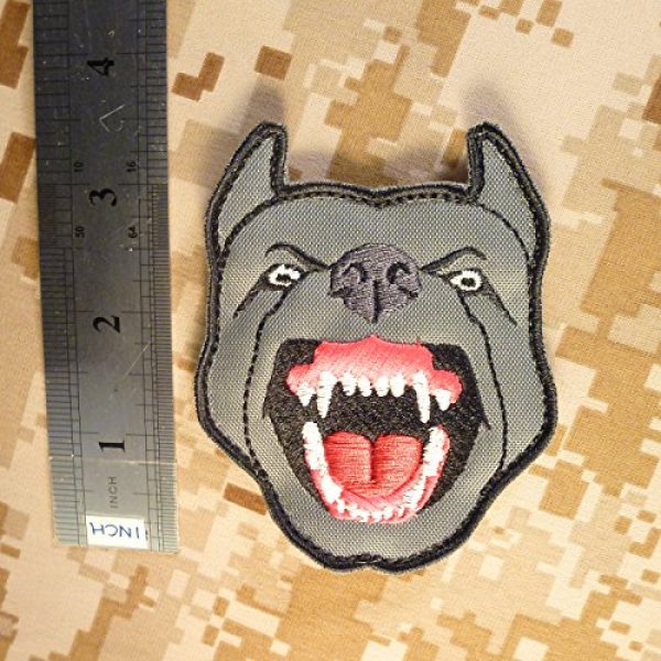 LEGEEON Airsoft Morale Patch 6 LEGEEON Glow Dark GITD K9 Pitbull Dog Teeth Scary Fierce Morale Tactical Embroidered Hook&Loop Patch