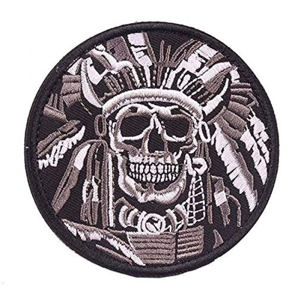 VOZUKO Airsoft Morale Patch 7 Tactical Morale Patches - Bundle 2 Pieces Full Embroidery Hook Backed With Loop Attachment